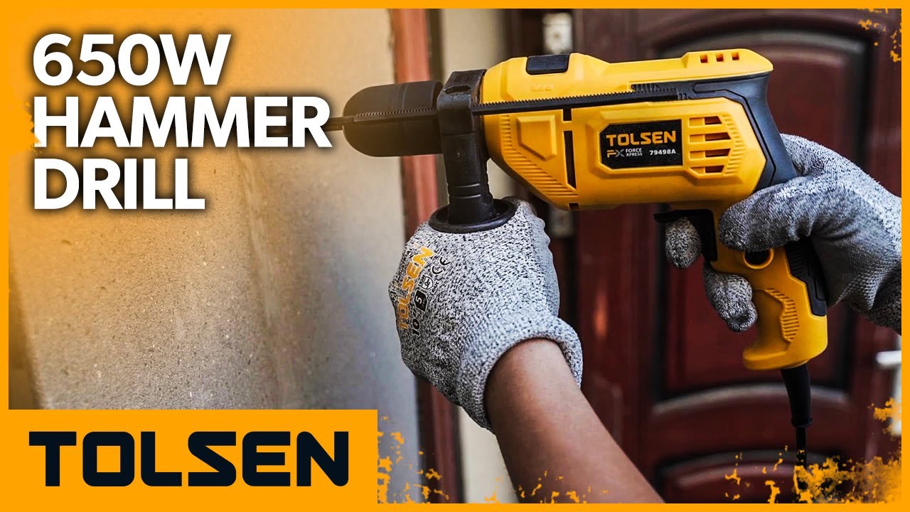 TOLSEN 650W Hammer Drill with Automatic Chuck