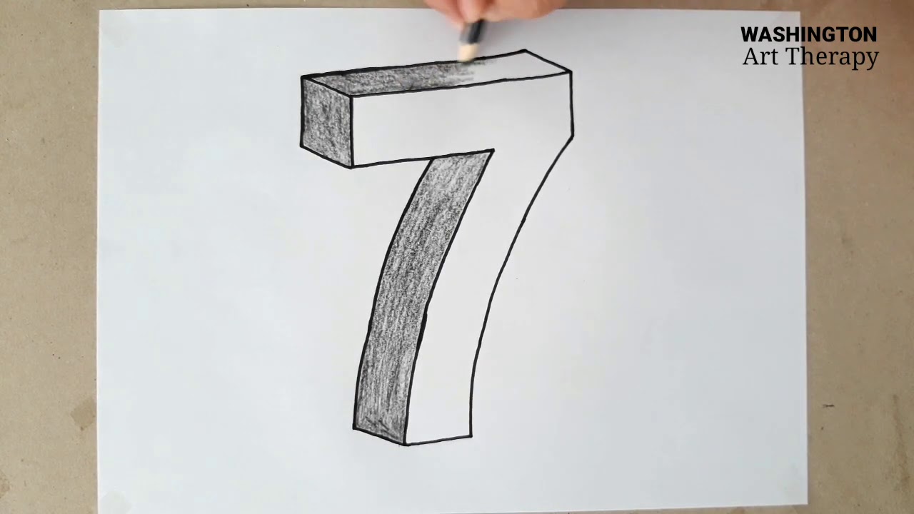 Desenhando número 7 em 3D