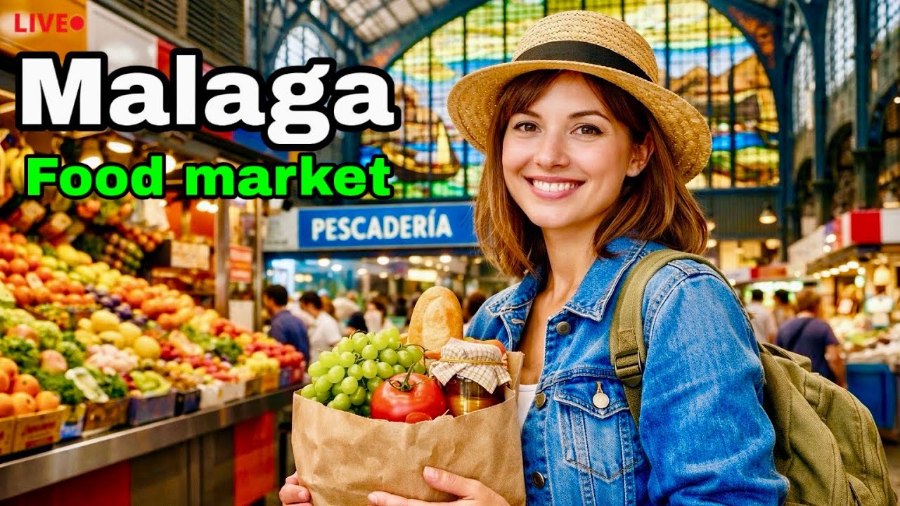 🔴 LIVE: Malaga Food Market Tour | Real-Time Walk Through Malaga’s Most Famous Market