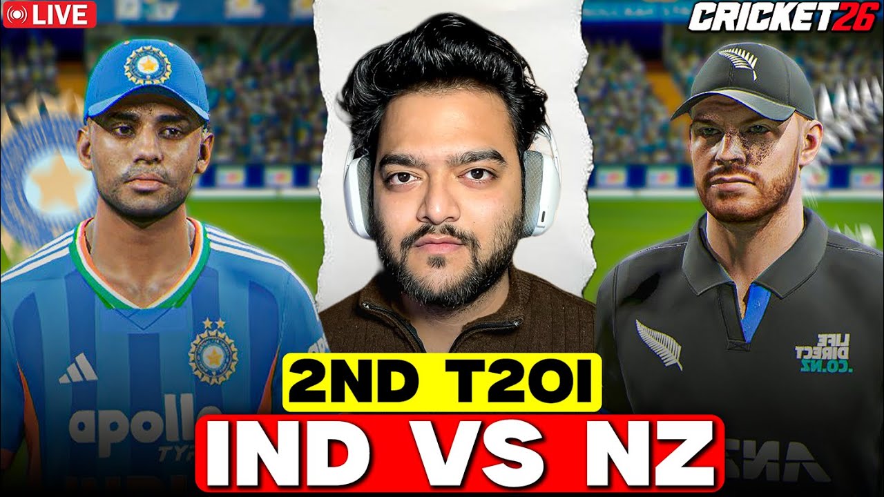 LIVE 🔴 India 🆚 New Zealand | 2nd T20I | Cricket 26 Gameplay | T20 Match | RushPlayz