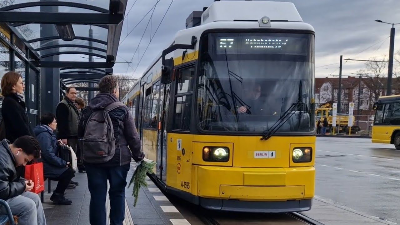 Tram Berlin | Mitfahrt in der kompl. 67/61 von S Schö./Sternd. bis Rahnsd./Waldschä. im GT6NU 1595-B