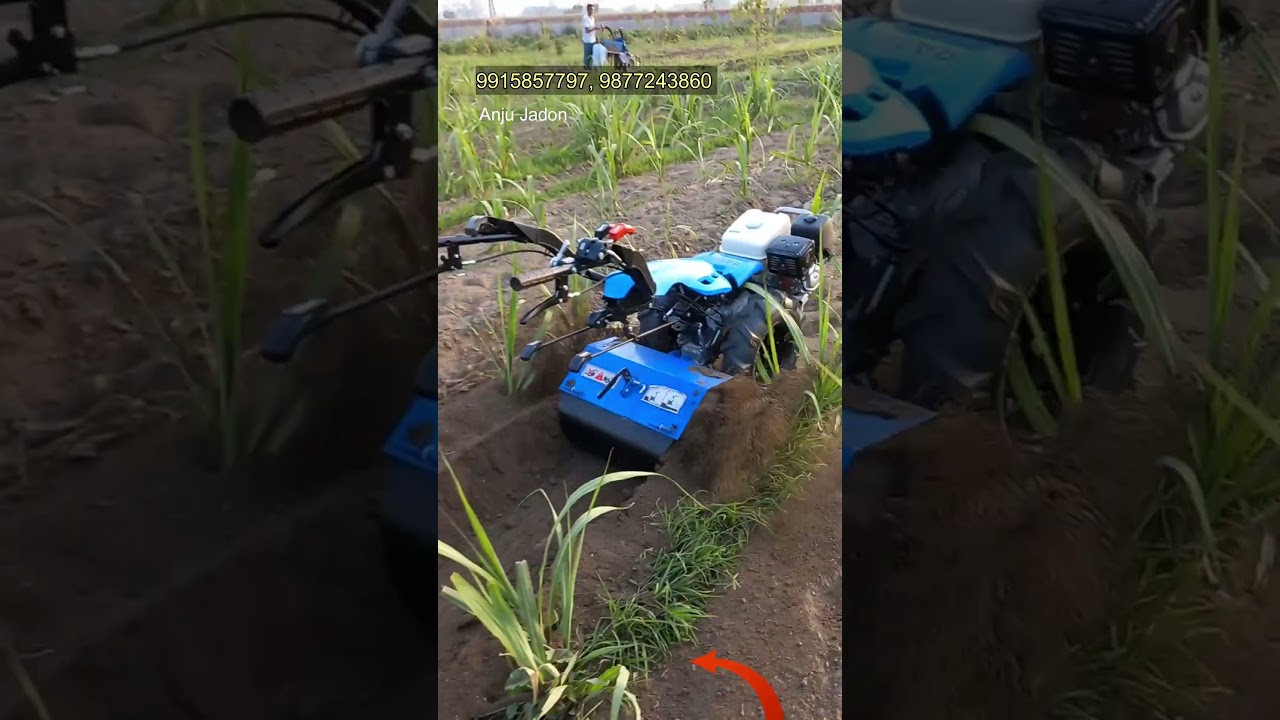 Back rotary power tiller, Best power weeder in India #farmer #farming