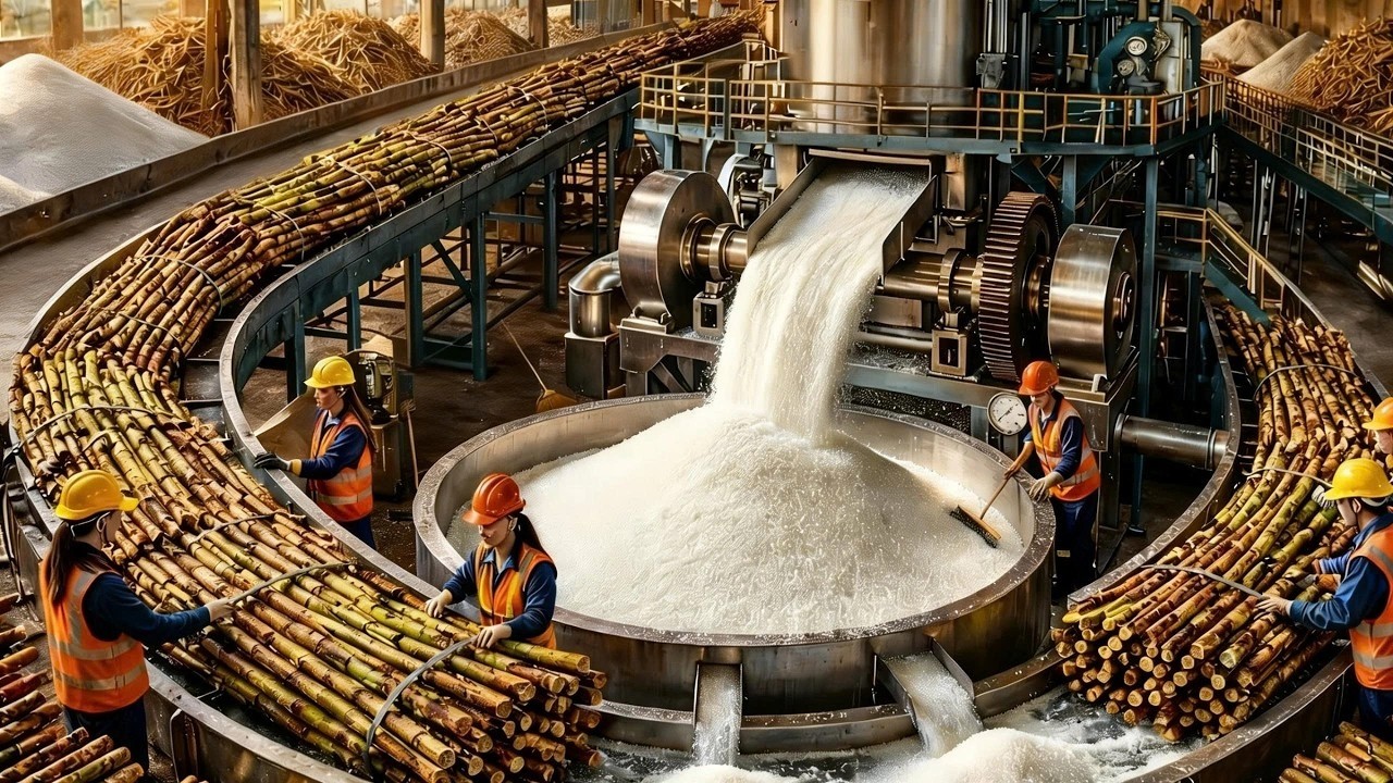 How Sugar is Made in Factories | Millions of Tons of Sugarcane Processed Every Year