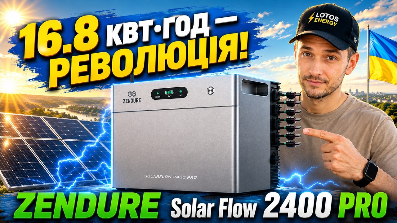 ⚡ZENDURE SolarFlow 2400 Pro &mdash; Найрозумніша система накопичення енергії? Повний тест у 2026