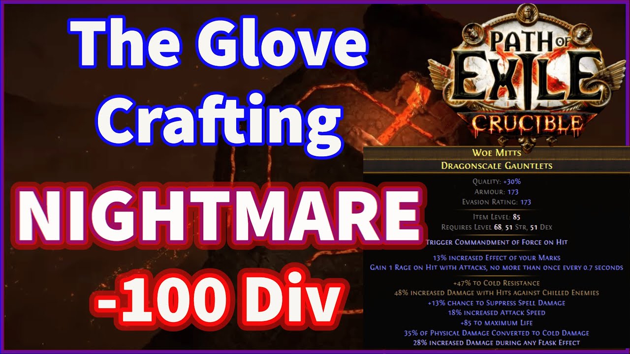 Fractured TS Temple Gloves Crafting Gone Wrong | Crafting | Path of Exile Crucible League 3.21