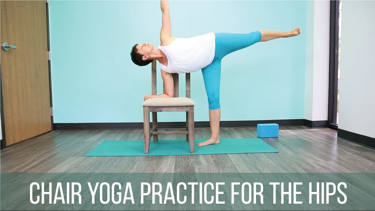 Chair yoga practice for the hips
