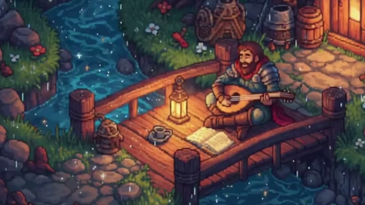Lantern Light in Forgotten Ruins 🌙 | Medieval Fantasy Pixel Art Scene | The New Spark