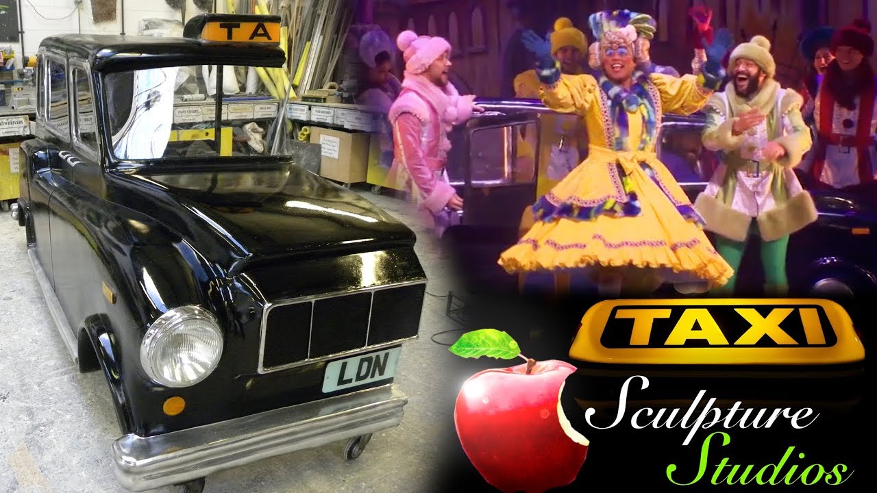 London Palladium's Snow White Pantomime Black Taxi Cab by Sculpture Studios