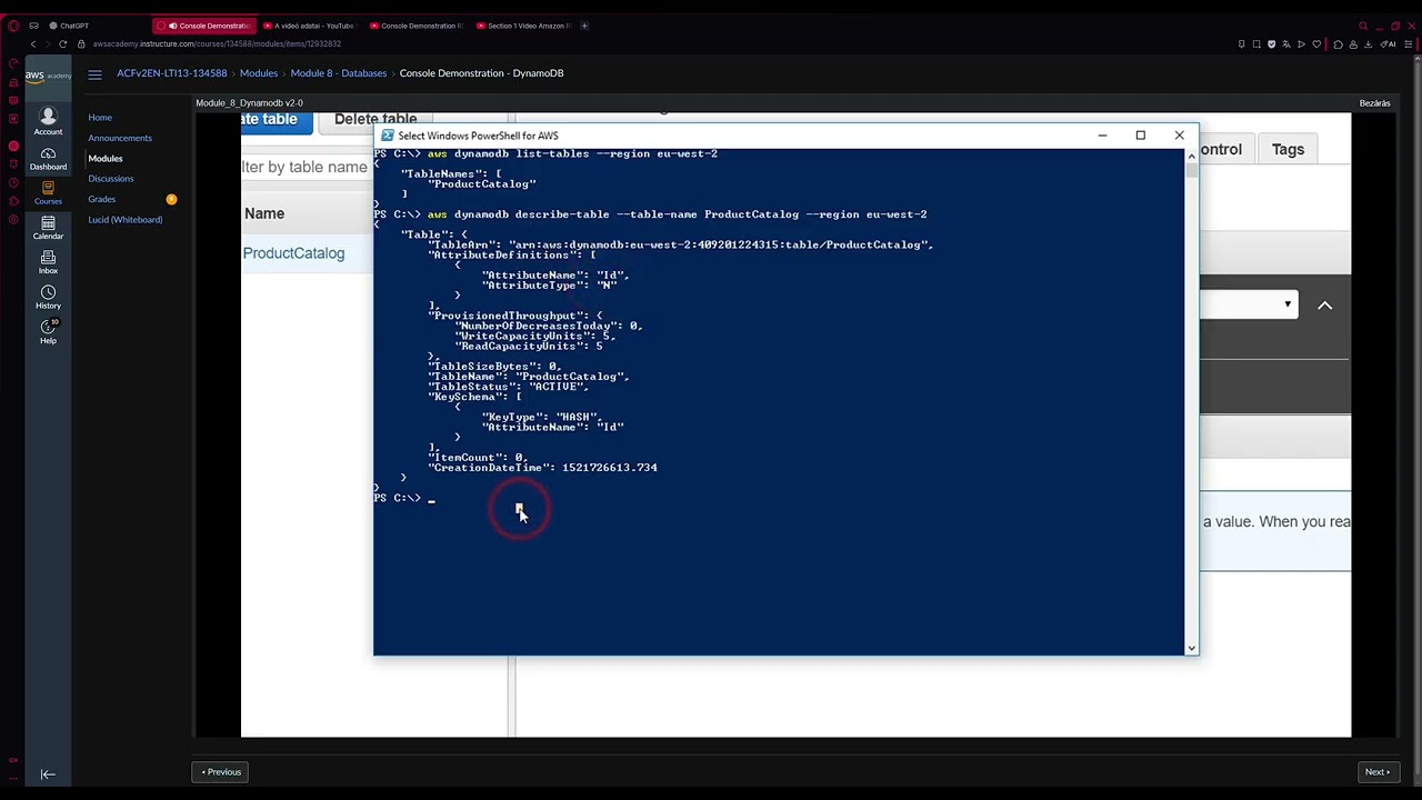 Console Demonstration   DynamoDB   Opera 2026 02 15 13 19 32