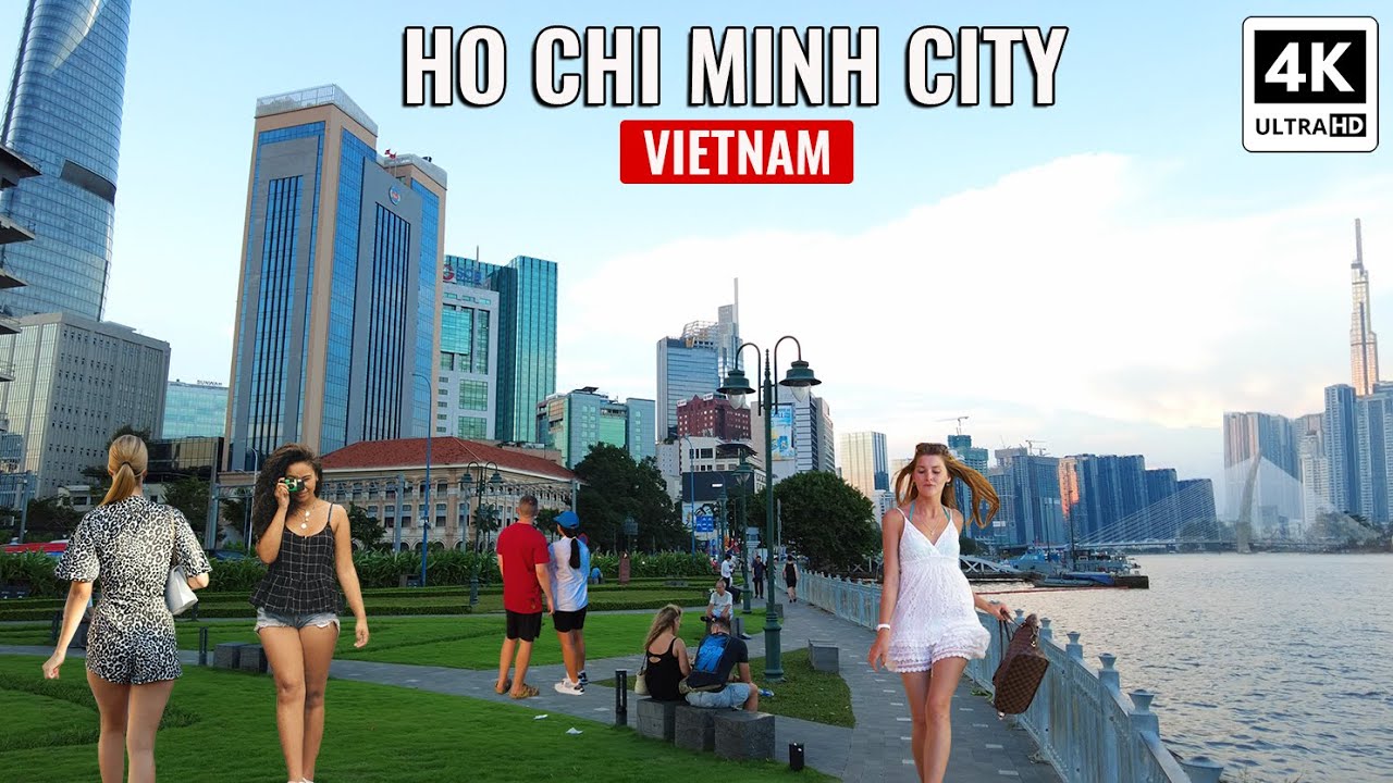 Ho Chi Minh City is so Clean and Beautiful | Afternoon Walk along Saigon River | Walking Tour [4K]