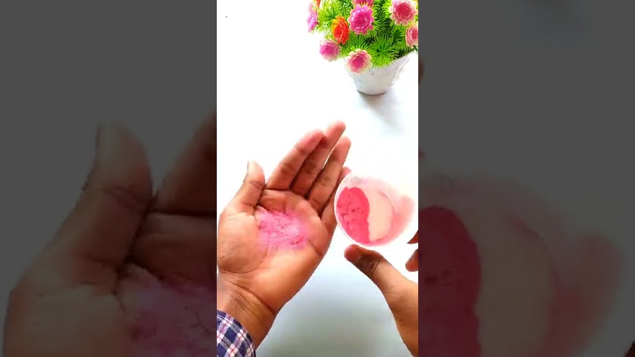 Holi Hack - Non Toxic Holi Colours (Gulaal) 😳😍👌 #shorts #holi #viral