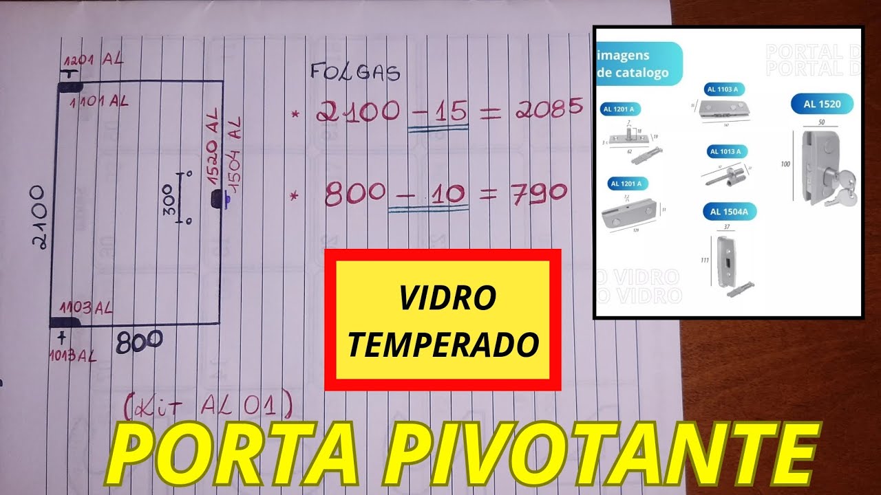 PORTA BLINDEX PIVOTANTE,COMO DAR FOLGA NA PORTA PIVOTANTE DE VIDRO TEMPERADO! (Acessórios e kit)