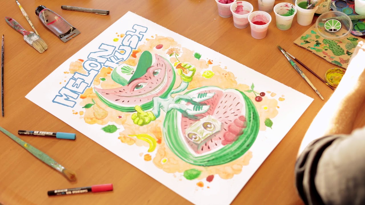 Watercolors Melon Kush  Time-laps By Korvo ft. JustBob