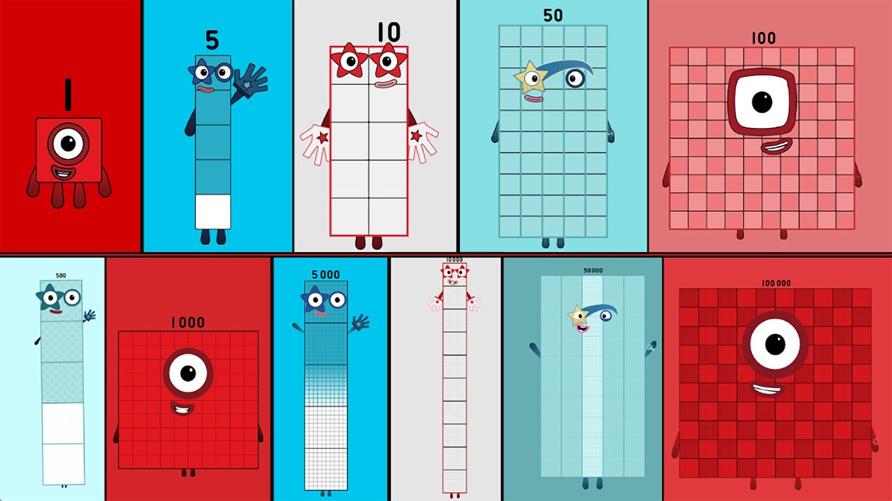 The Ultimate Battle ! Numberblocks Band Re take Ones and Fives up to ( 1 - 100K)