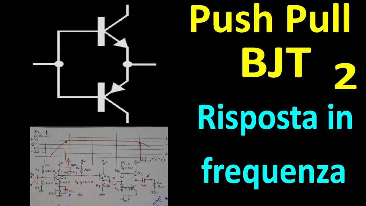 0725: Push Pull con BJT analisi risposta in frequenza