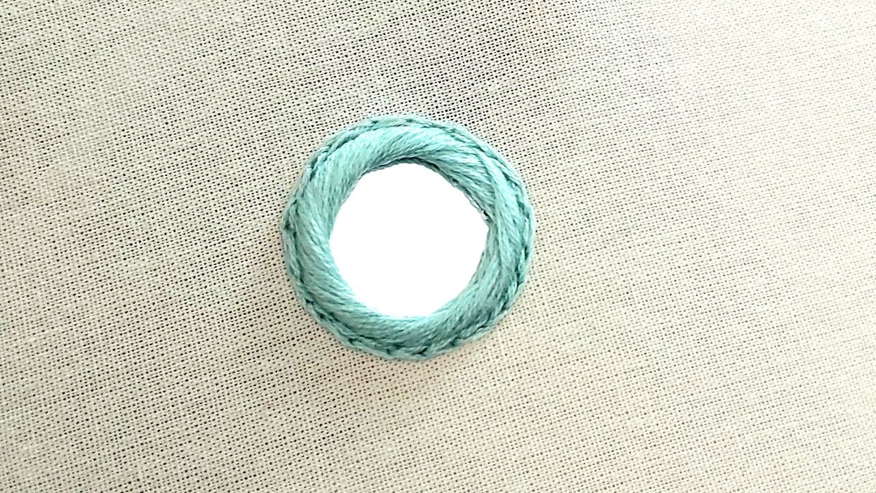 hand embroidery | easy mirror work stitch  آموزش آینه دوزی دایره