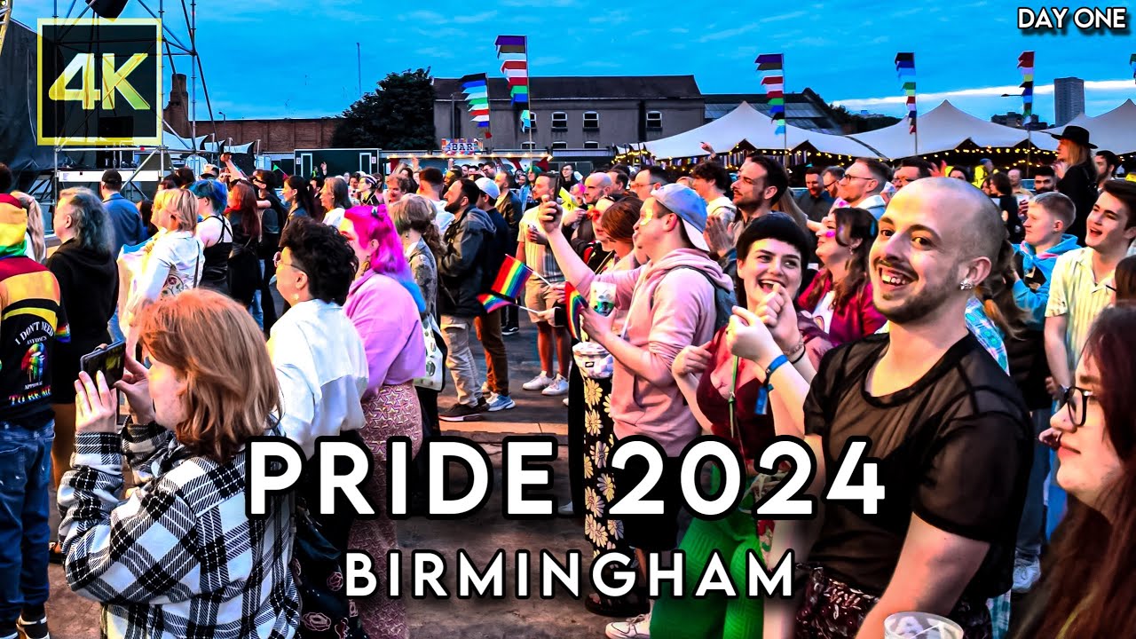 🇬🇧Pride 2024 ¦ Birmingham Day one Highlights (Tour) [4K-HDR]