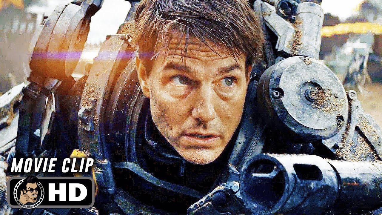 First Battle Scene | EDGE OF TOMORROW (2014) Tom Cruise, Movie CLIP HD