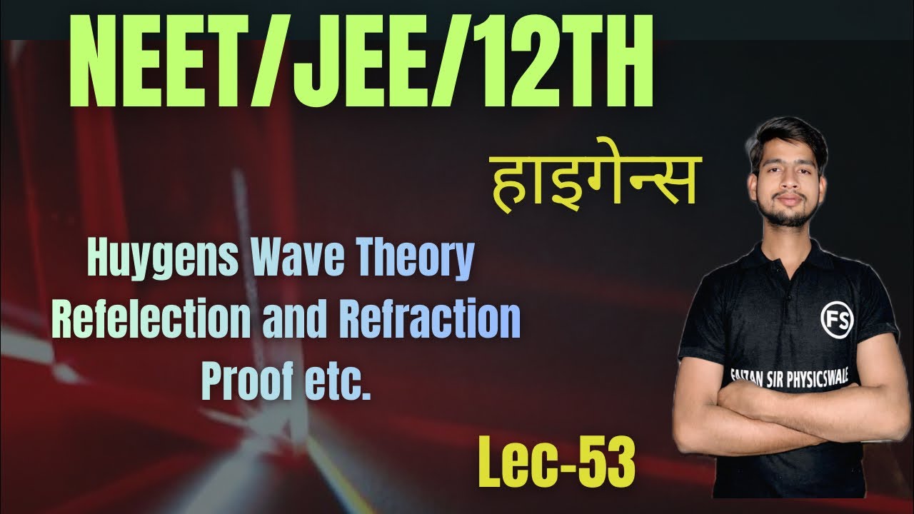 Huygens Principle of Secondary Wavelets | Reflection And Refraction Proof From Huygens | हाइगेन्स