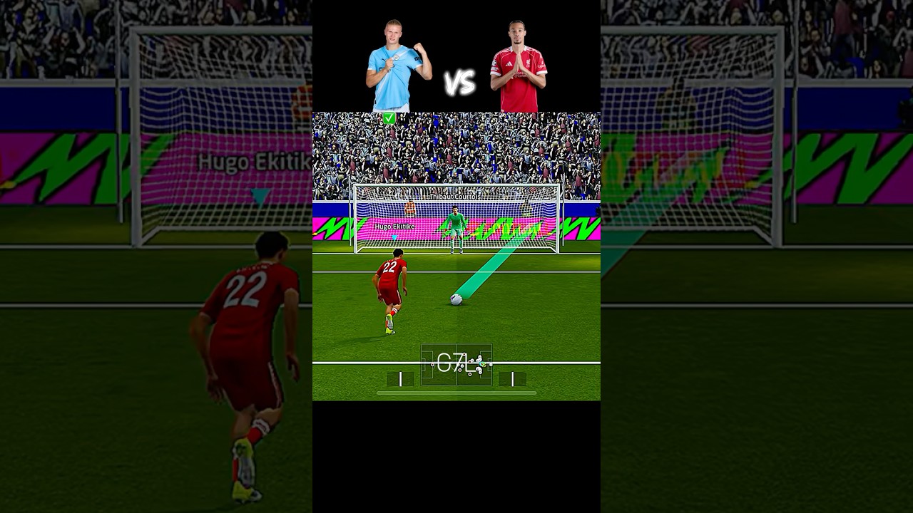 Erling Haaland 🆚 Hugo Ekitike 🔥 Penalty Challenge #efootball2026