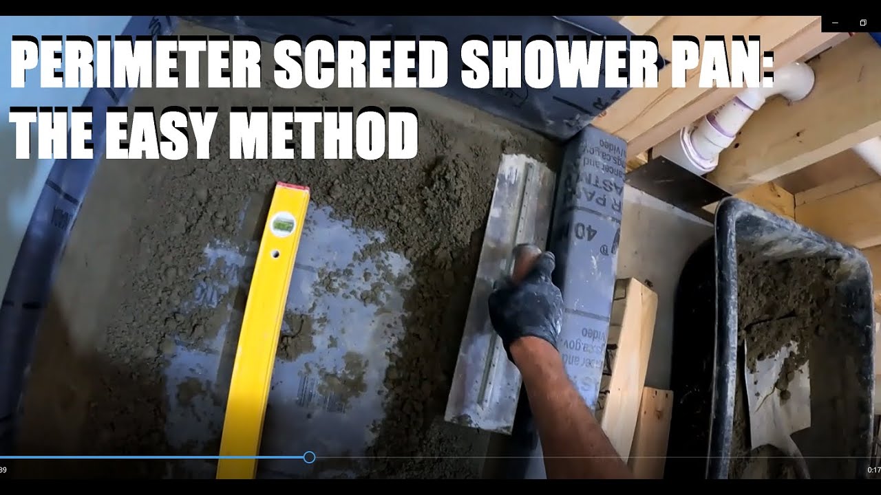 EASY MORTAR BED FOR SHOWER....anyone can do it !