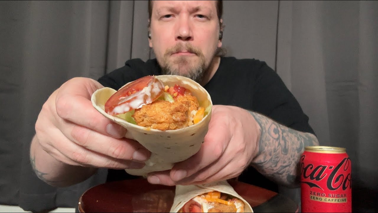 ASMR Homemade Chicken Wraps w/Ice Cold Coke EATING SOUNDS, WHISPER, RAMBLE, MUKBANG, MOVIE TALK 