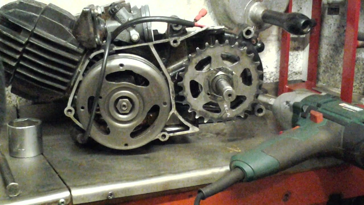 Tomos A3 and A35 drive sprocket nut. How to undo it when it's FT!