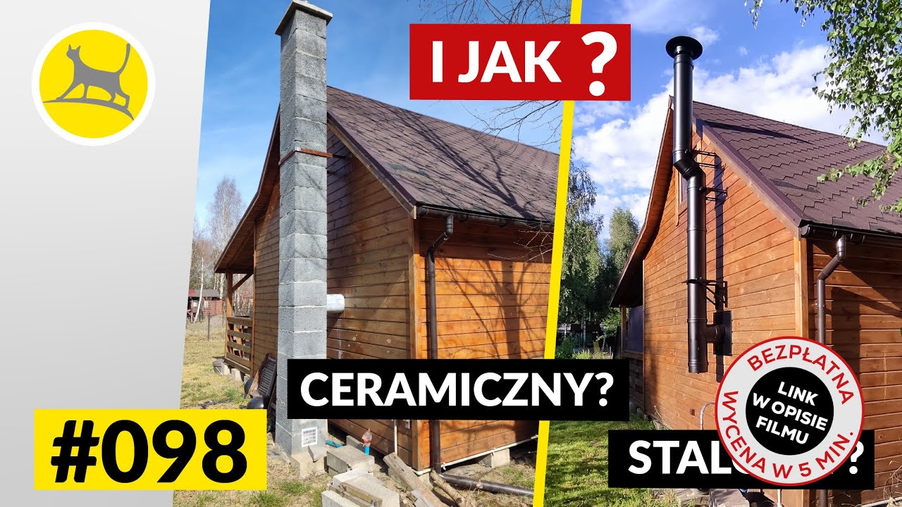 MONTAŻ KOMINA STALOWEGO W DOMKU LETNISKOWYM NA DZIAŁCE. ZAMIANA KOMINA SYSTEMOWEGO NA STALOWY