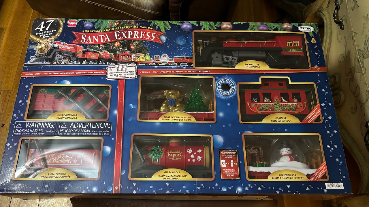 Eztec G scale Christmas Train 4-4-2 #1225 Battery Operated #modeltrains 