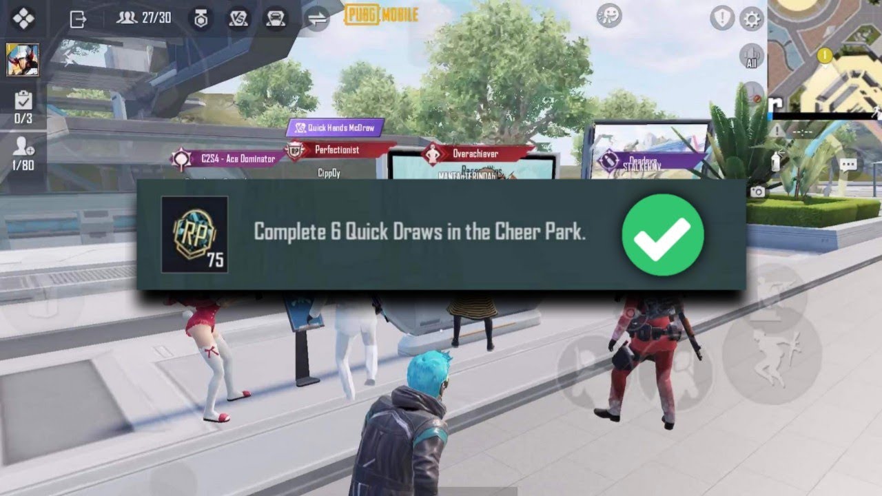 Complete 6 Quick Draws in the Cheer Park