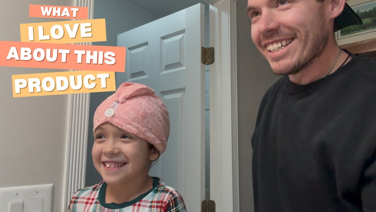Easy enough dad can do it! The Ultimate Hair Drying Towel!