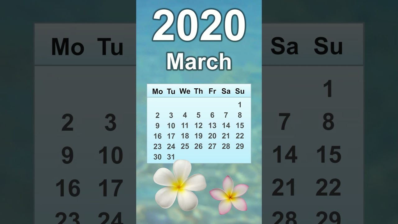 March 2020 Calendar