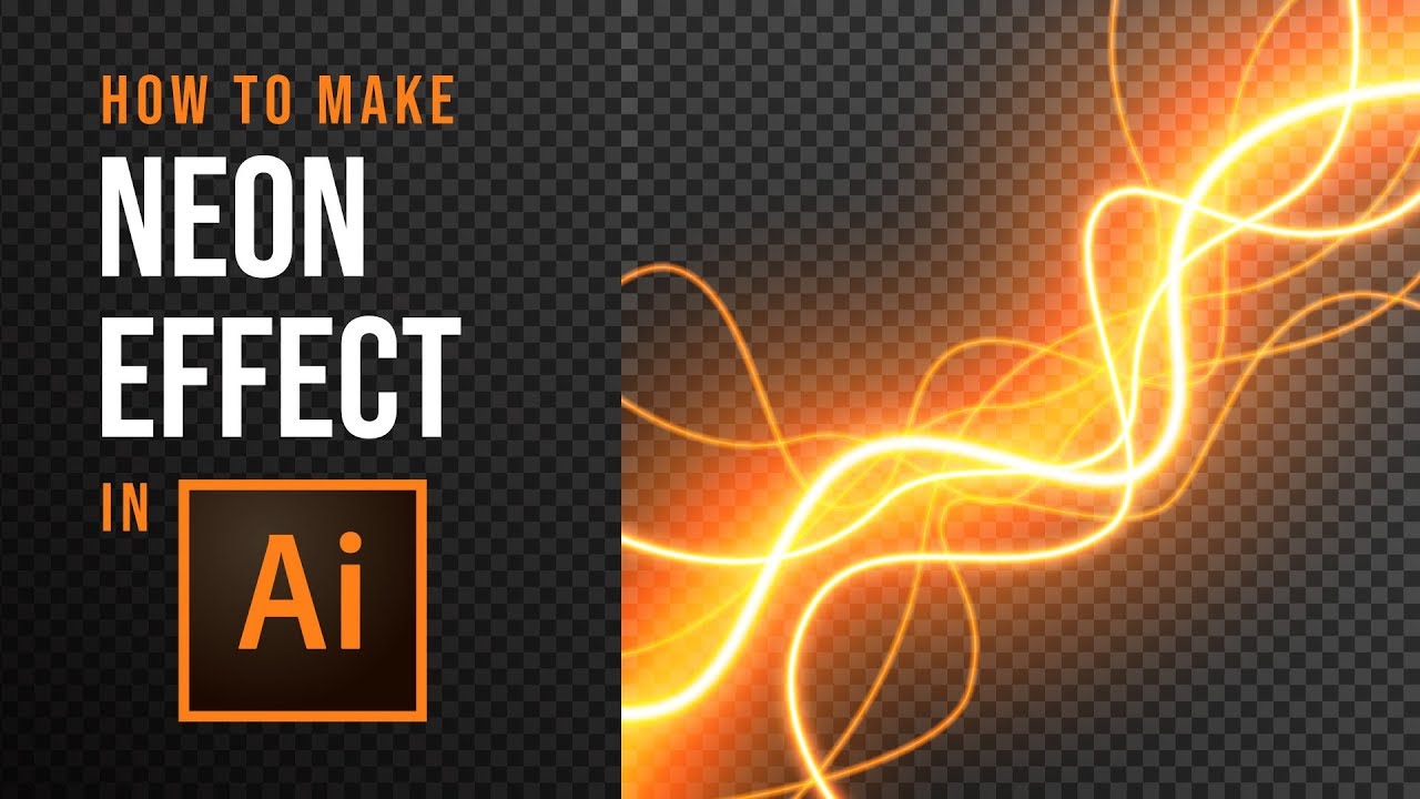 Make Light Neon Effect in Adobe Illustrator - Tutorial