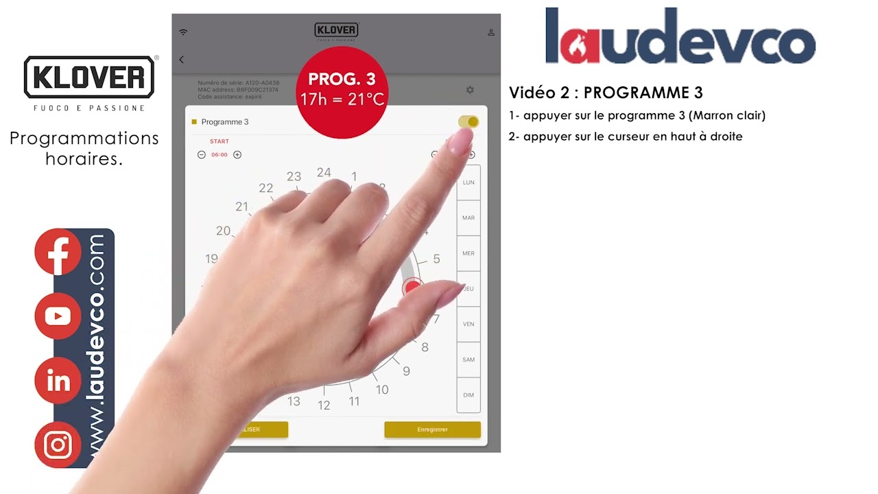 Laudevco Tuto - KLOVER - VIDEO 2   programmation hebdomadaire avec STAND BY