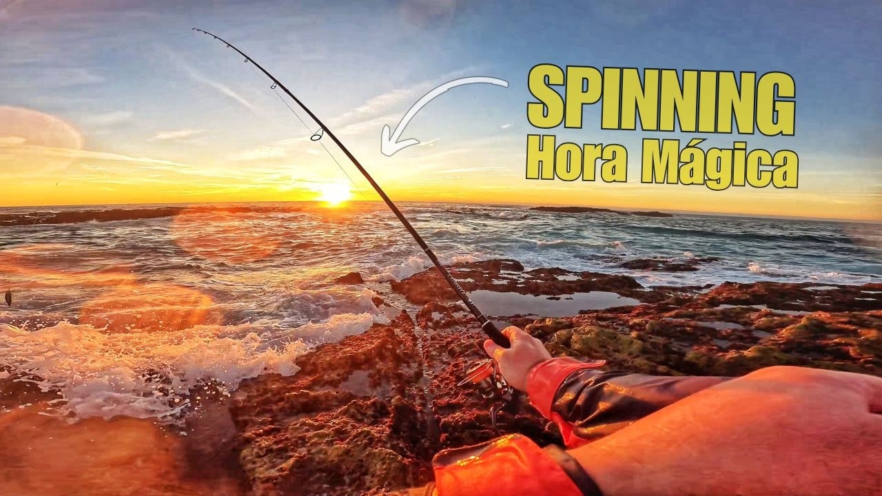 Robalos na Espuma ao Pôr do Sol – Pesca Incrível! 🌅  Spinning Portugal