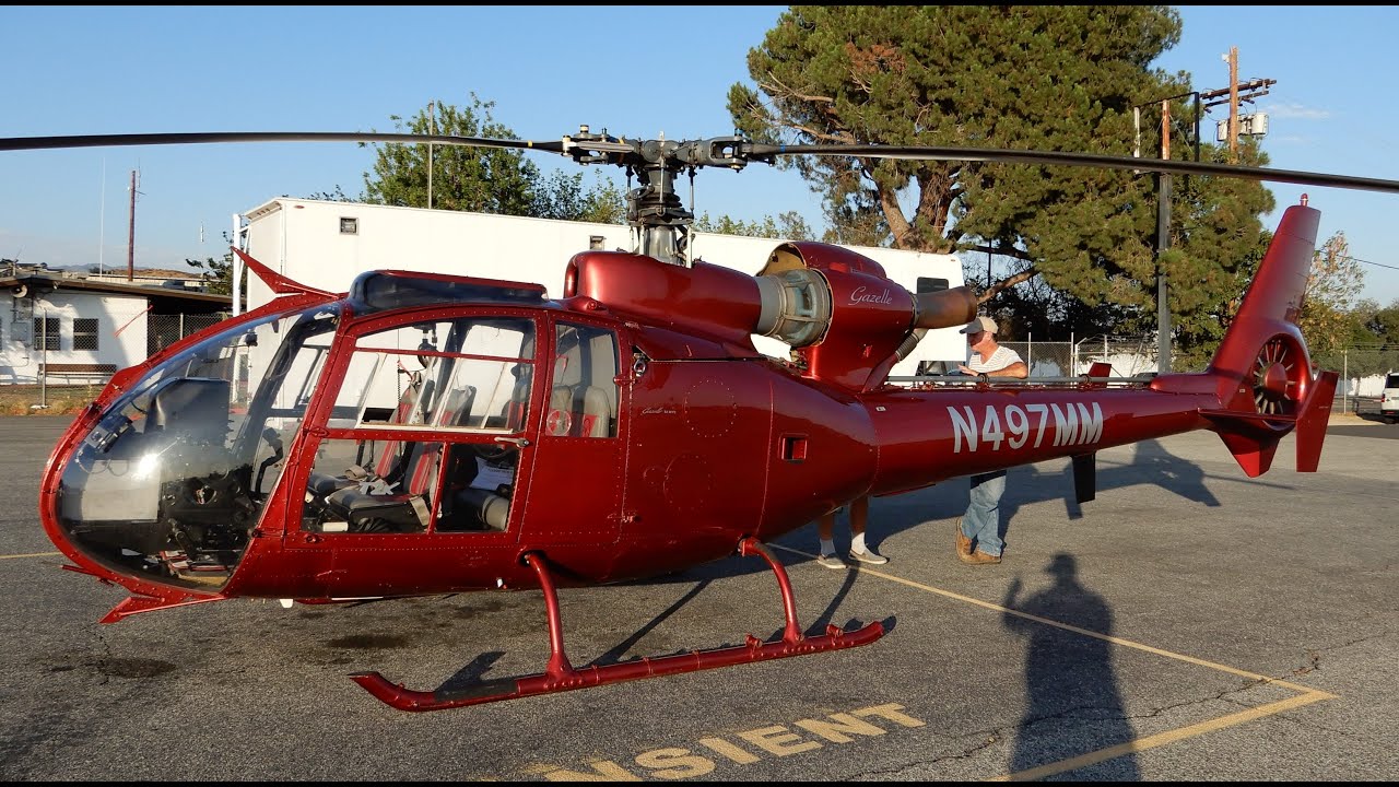 Gazelle SA341 Aerospatiale Helicopter Version built for the French Army Like Blue Thunder N497MM