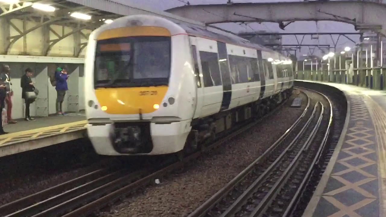 Few c2c Class 357's Limehouse on Platform 1 on a Thursday Rainy Evening
