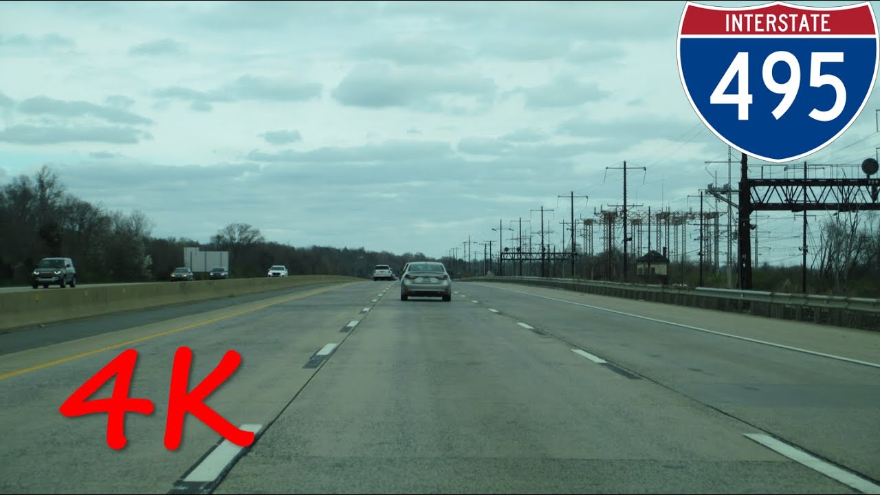 ⁴ᴷ Wilmington Bypass (Interstate 495) northbound [4K VIDEO]
