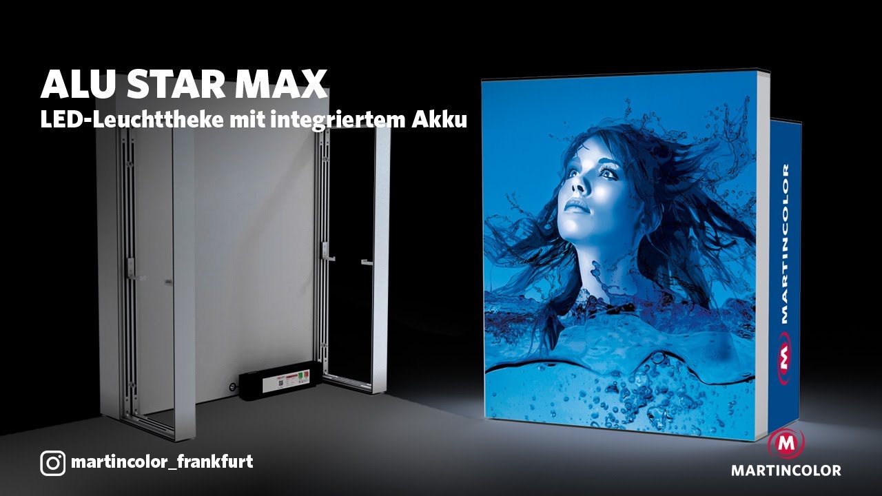 LED-Theke ALU STAR MAX - Die erste Leuchttheke mit integriertem Akku