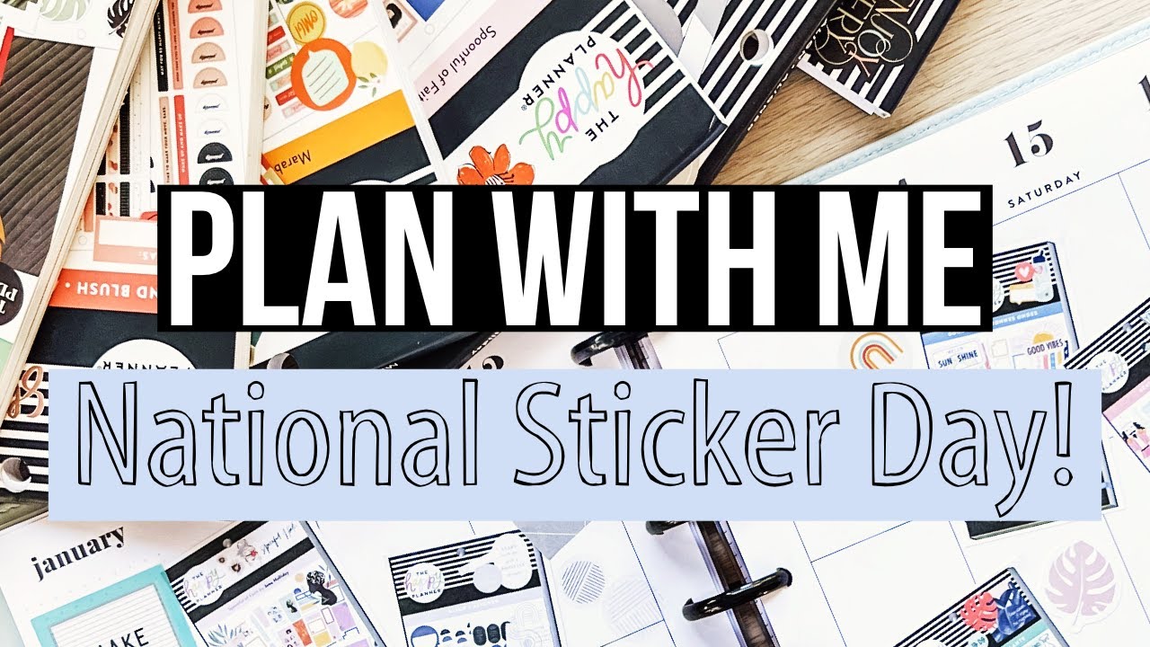 Plan With Me | Classic Vertical Happy Planner -National Sticker Day | Decorating my Creative Journal