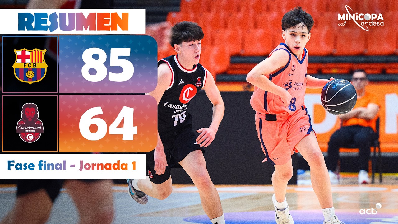 Barça - Casademont Zaragoza (85 - 64) RESUMEN | Minicopa Endesa Valencia 2026