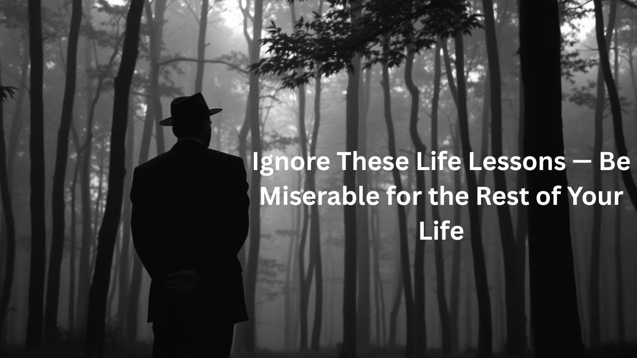 Ignore These Life Lessons &mdash; Be Miserable for the Rest of Your Life
