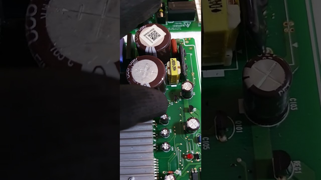 Testes em placa inversora da geladeira Samsung.