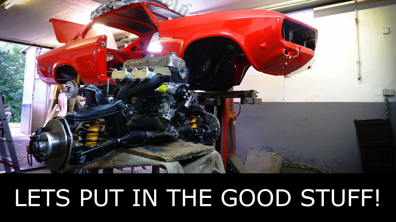 OPEL MANTA A '71 -  Mounting Axles, Engine, Transmission | Cleaning Seats, Lights | Assembly Part 2