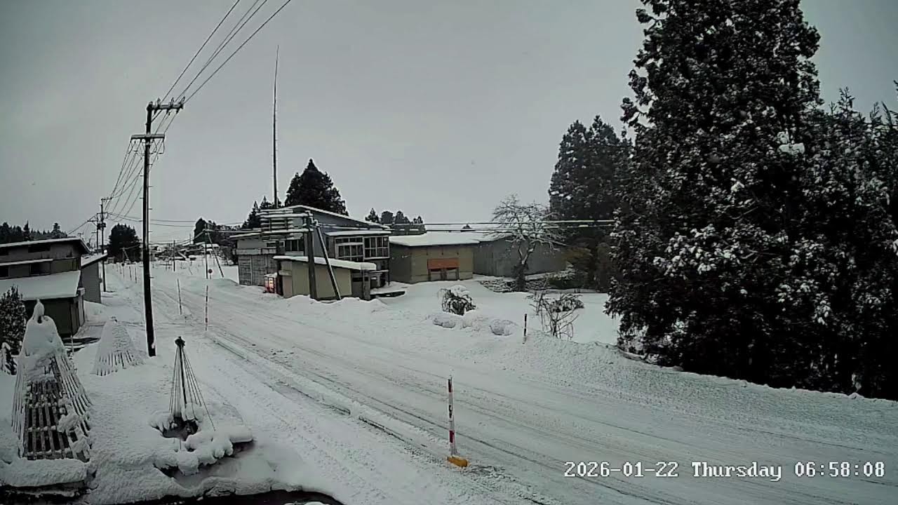 山形県長井市勧進代県道11号ライブカメラ Yamagata Nagai Live camera.world.cam