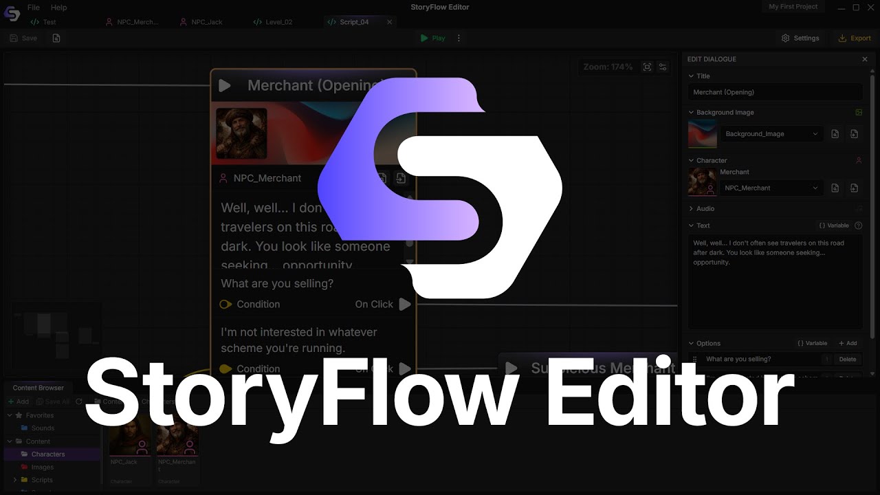 Трейлер редактора StoryFlow | Инструмент для создания разветвлённых историй
