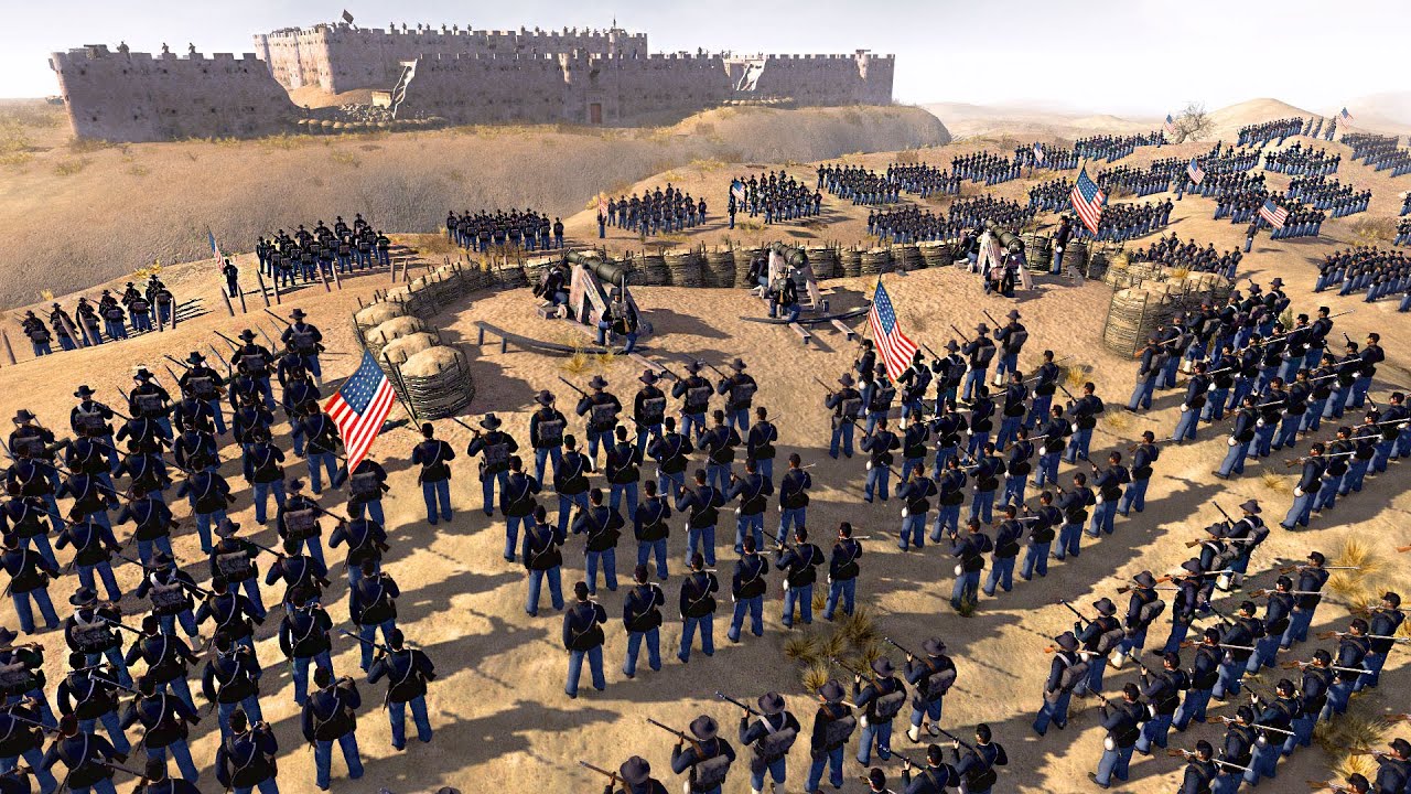 Can 5,000 US Army Death Charge CONFEDERATE FORTRESS?! - Men of War: Civil War Mod
