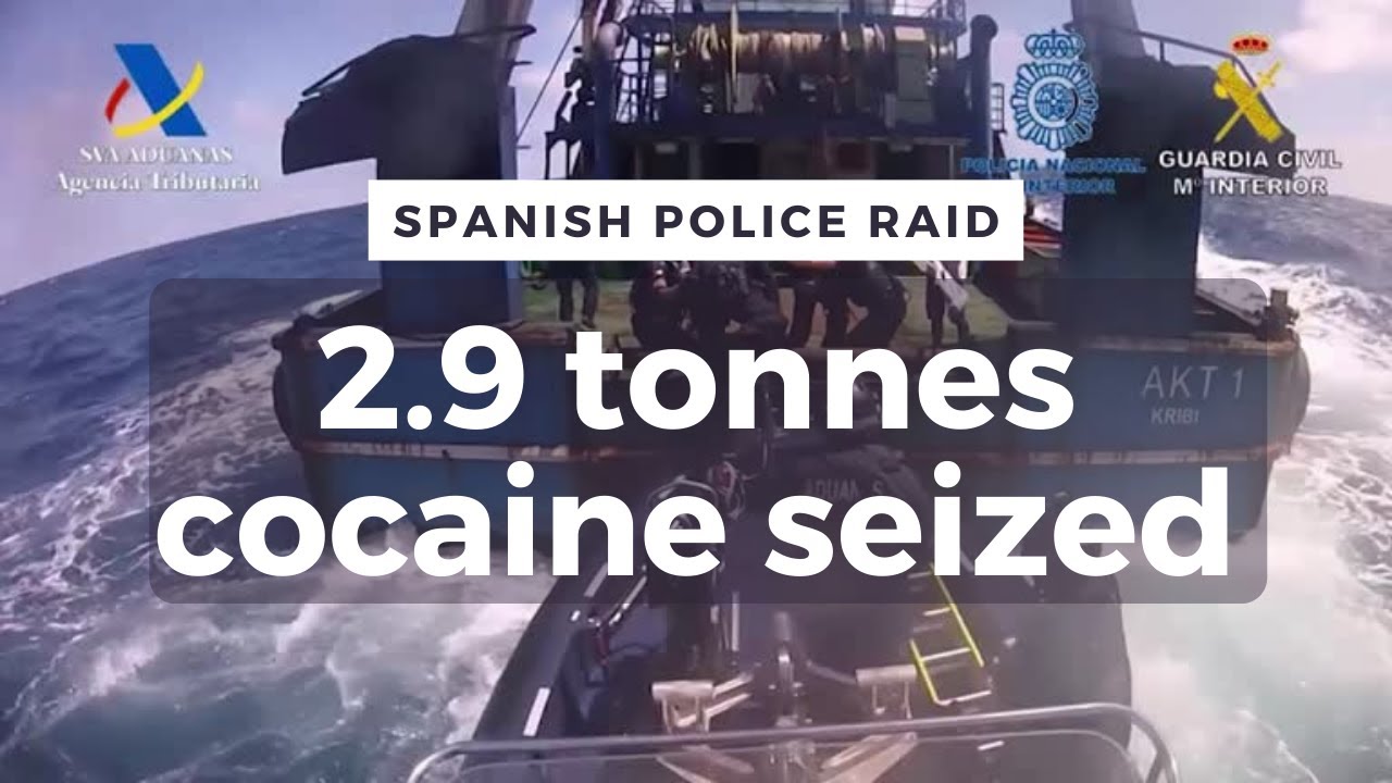 Spanish police seize 2.9 tonnes of cocaine on fishing boat, five arrested
