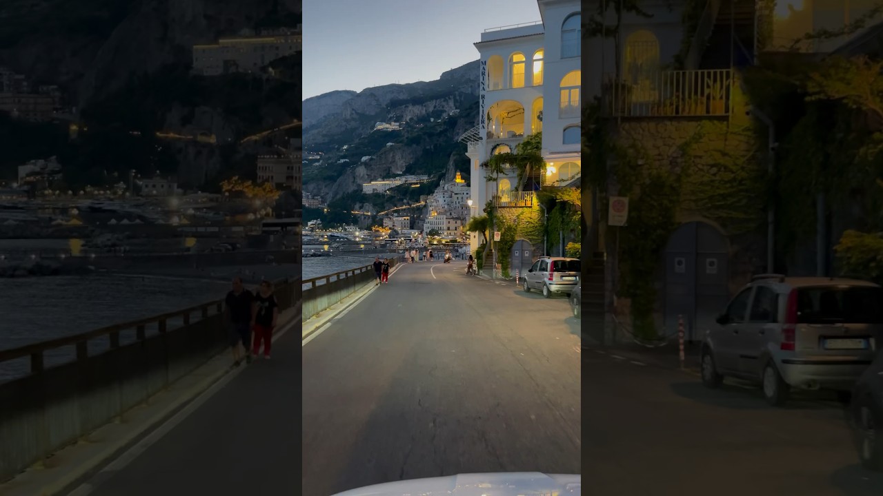 How beautiful Amalfi on the Amalfi Coast is ✨🌴🇮🇹 #amalfi #amalficoast #italy #romance #lights