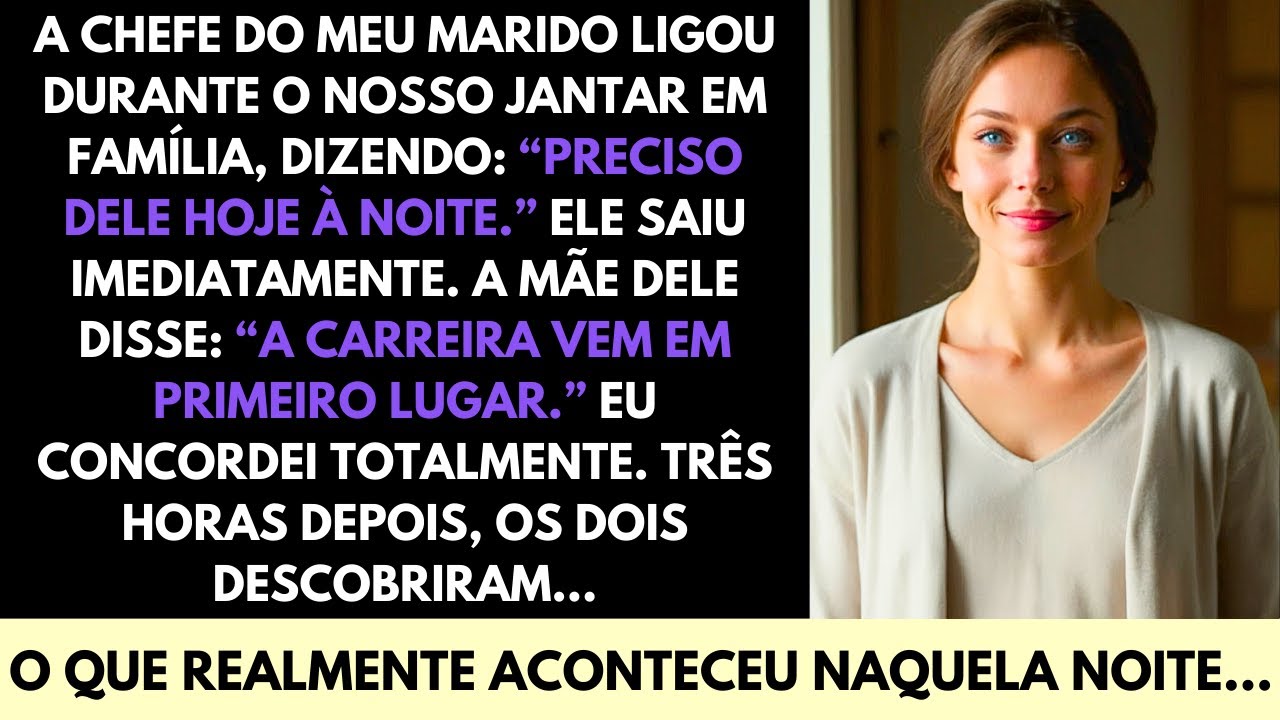 No Jantar em Família, o Chefe Disse “Preciso Dele Hoje.” Ele Saiu—A Mãe Concordou